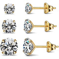 t ✨ Eleganta Zirconia Örhängen 3-Pack