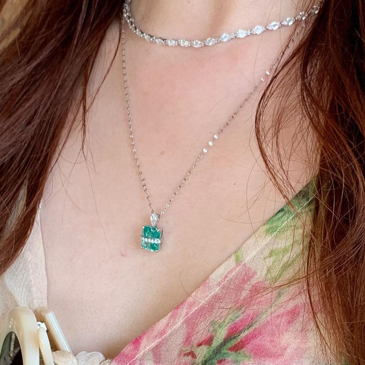 Elegant Turkost Halsband