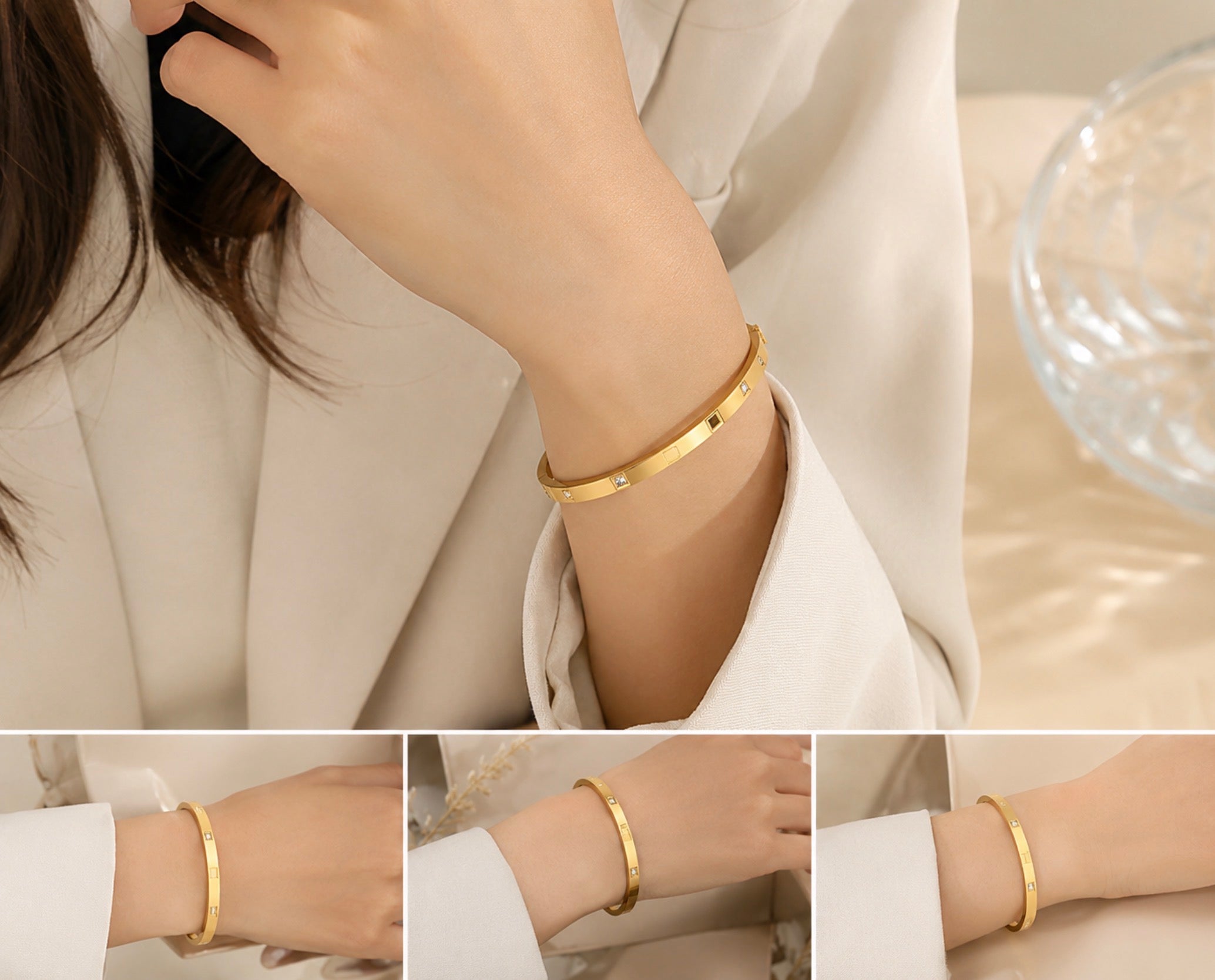 Elegant Armband med Stenar