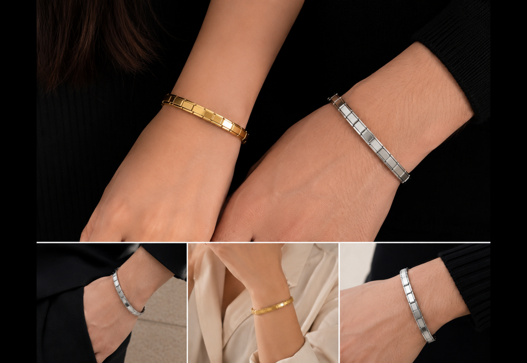 ✨ Stilrent Modularmband i Rostfritt Stål