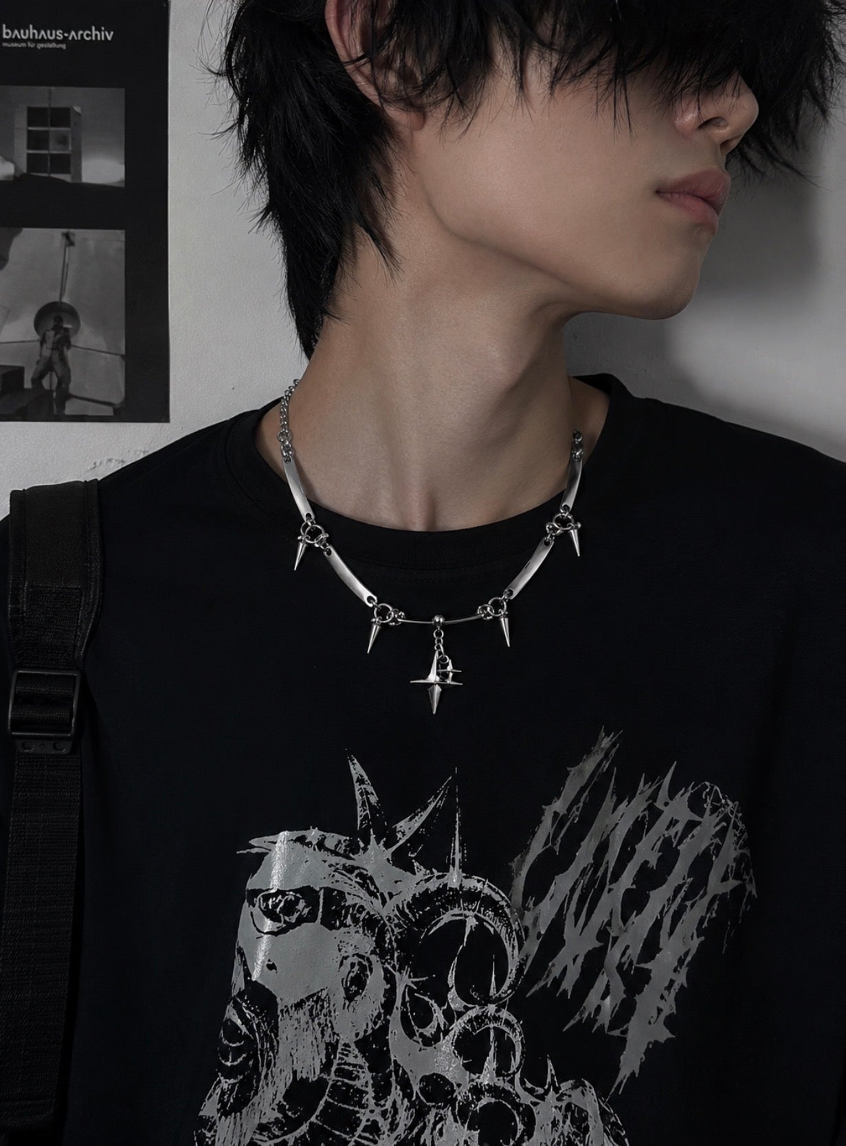 Trendigt Stjärnhalsband i Rostfritt Stål – Punk/Goth Style