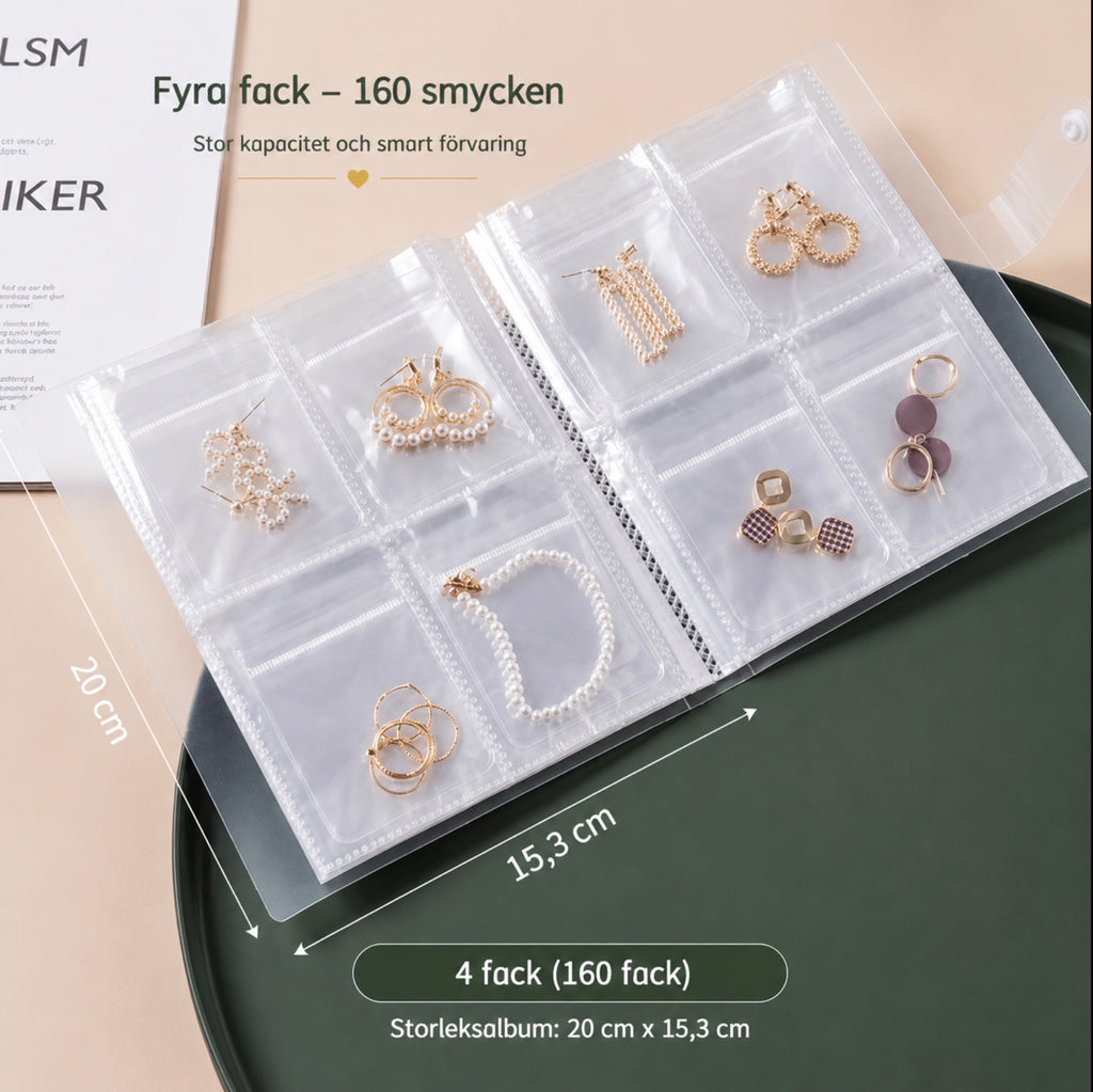 Smyckesförvaring i Bokform – Transparent Förvaring för Smycken